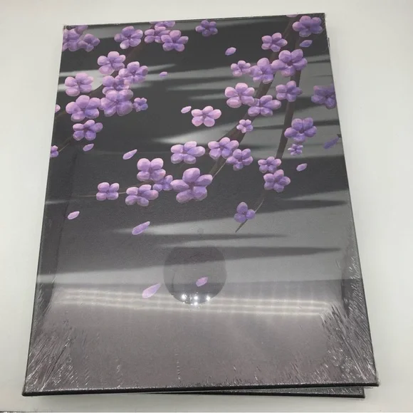 Homeo 3 piece canvas full moon with purple flowered tree 12”x 16” each - Picture 2 of 6
